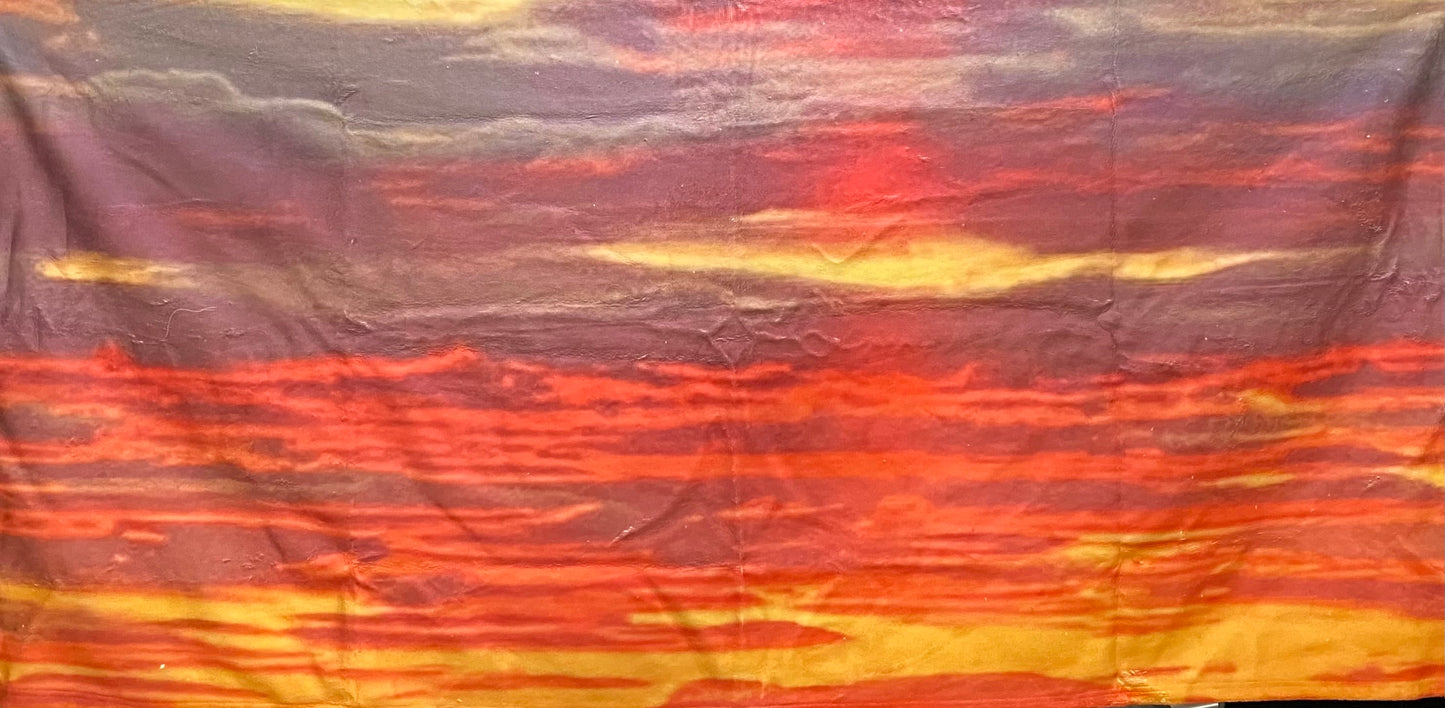 Fire Red Sunset Beach/ Bath Towel