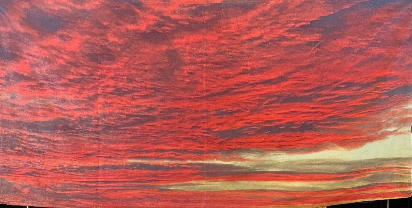 Fire Red Sunset Beach/ Bath Towel