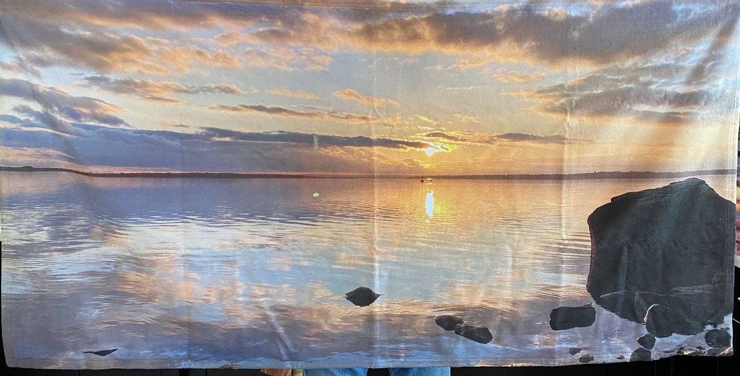 Reflective Sunset Beach/ Bath Towel