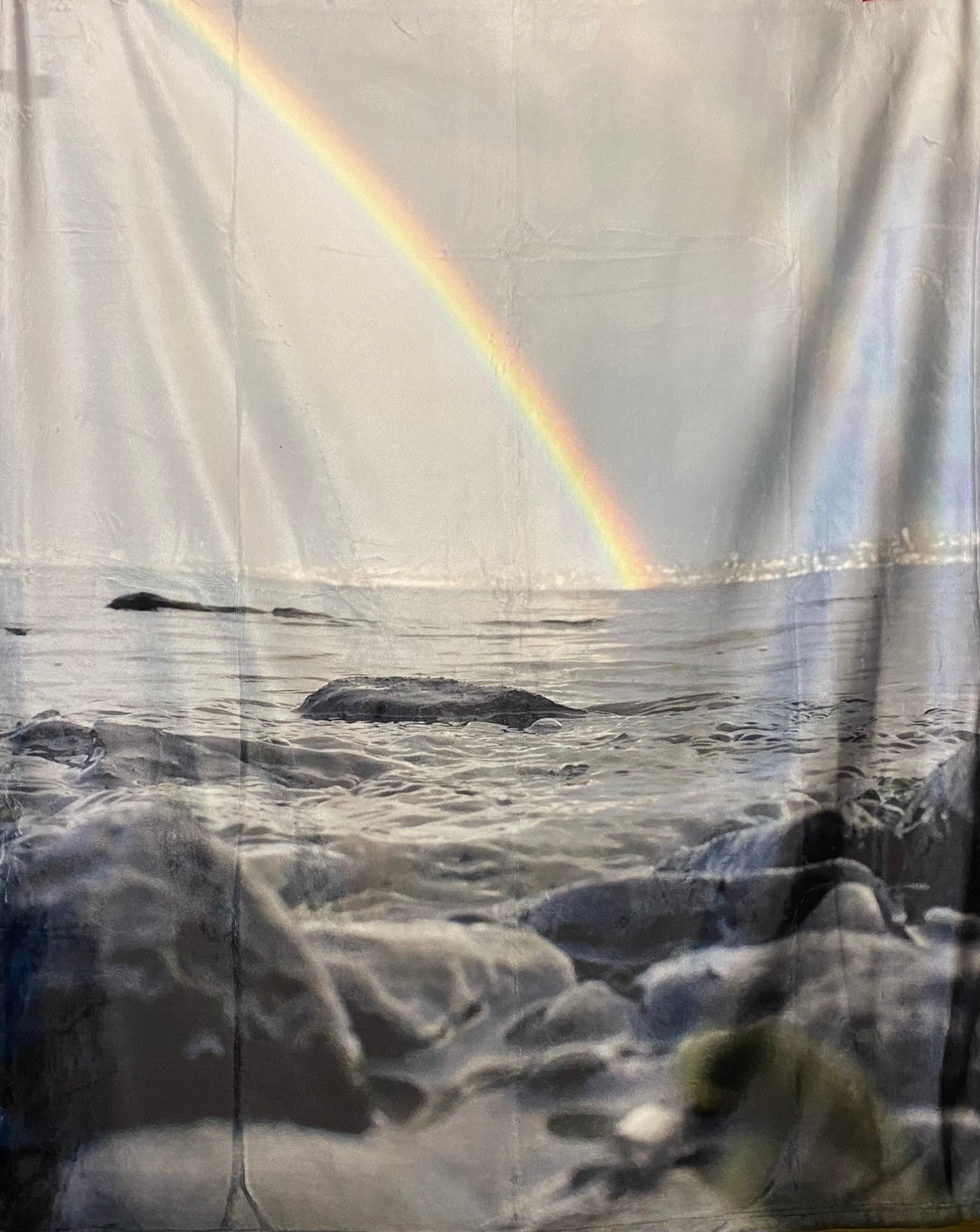 Rainbow Sunset Plush Fleece Blanket