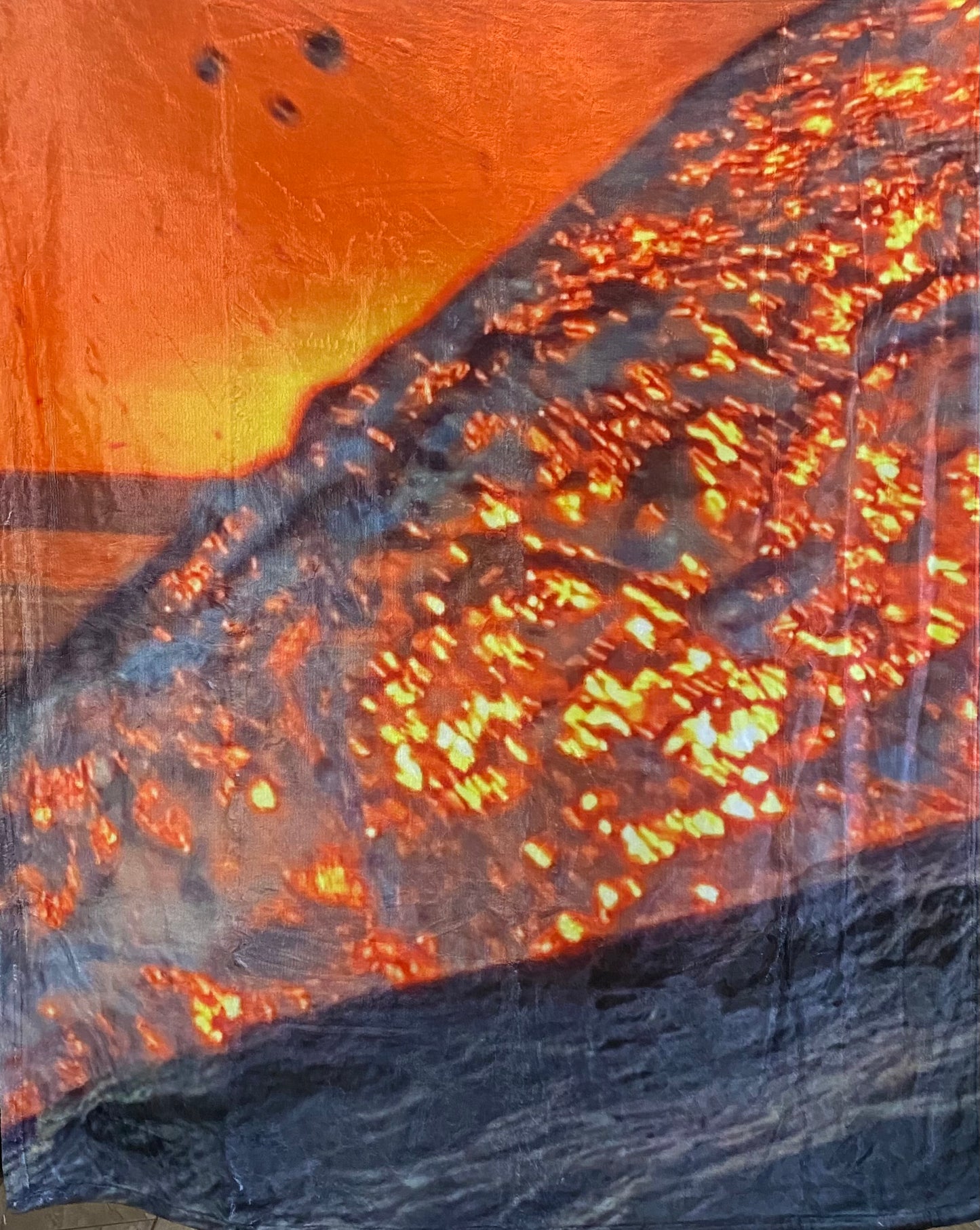 Fire & Ice Sunset Plush Fleece Blanket