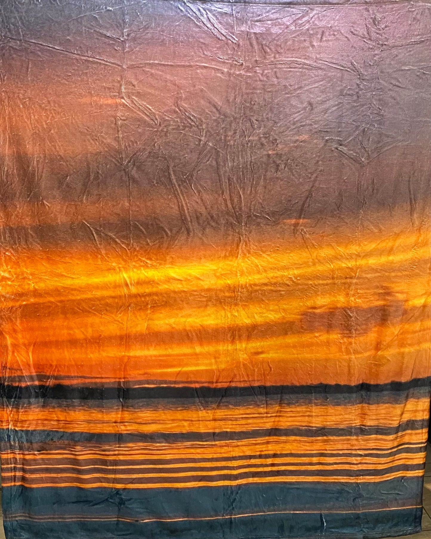 Reflective Sunset Plush Fleece Blanket