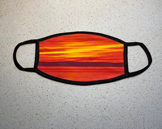 Fire Red Sunset Face Mask